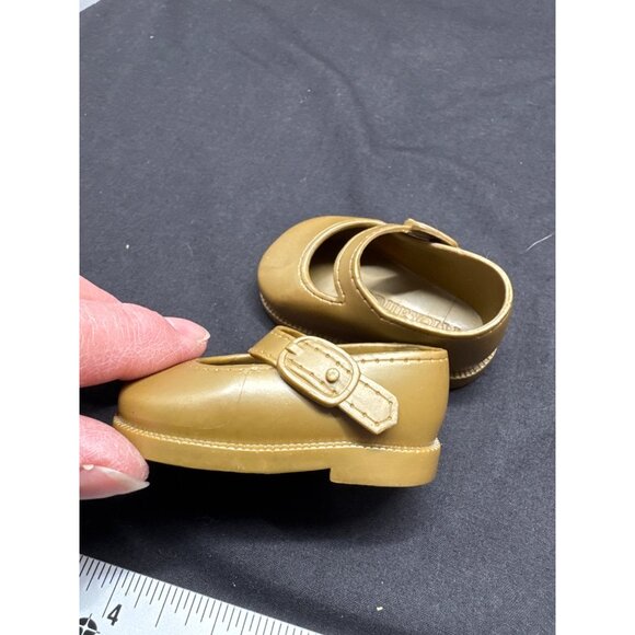 Vintage Madame Alexander Doll Shoes Brown Mary Jane Style - Picture 7 of 8